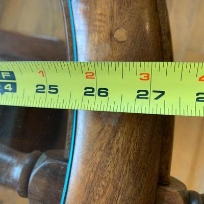 Glass Top Ships Wheel Table