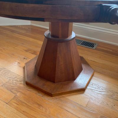 Glass Top Ships Wheel Table