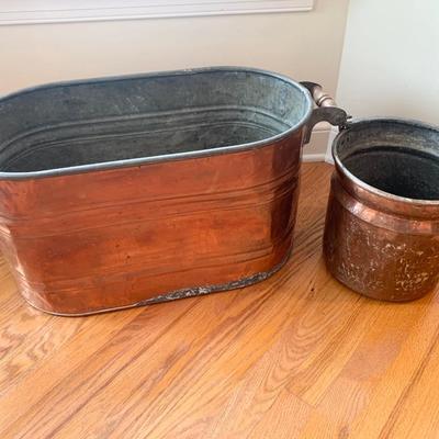 Antique Hand Pounded Copper Lot