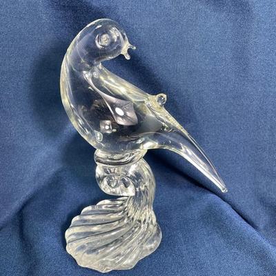 MCM Glass Bird Figurine