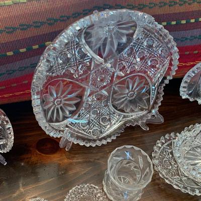 Huge American Brilliant Cut Glass Lot