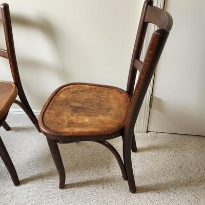 Two vintage Astra Bentwood Company NYC bentwood chairs by Fischel