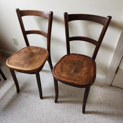 Two vintage Astra Bentwood Company NYC bentwood chairs by Fischel