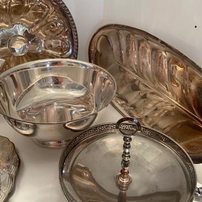 Huge Silverplate Service Pieces Lot