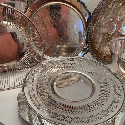 Huge Silverplate Service Pieces Lot