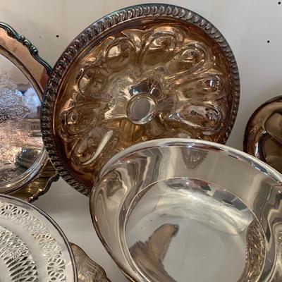 Huge Silverplate Service Pieces Lot