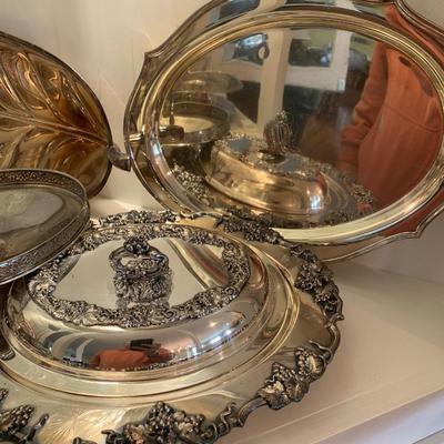 Huge Silverplate Service Pieces Lot