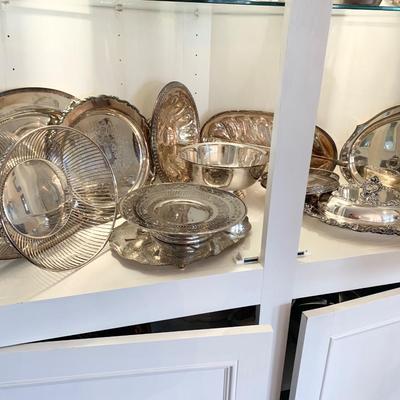 Huge Silverplate Service Pieces Lot
