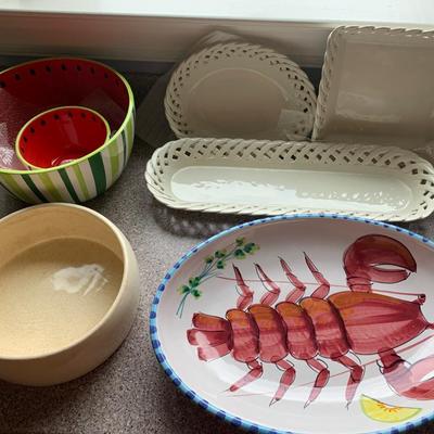 Decorative Serving Pieces Lot