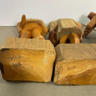 Vintage Hand Carved Folk Art Figures