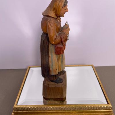 Vintage Carved Folk Art Woman