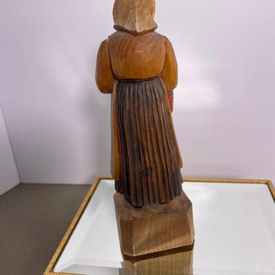 Vintage Carved Folk Art Woman