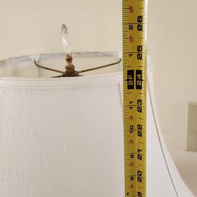 Pair Heavy Cut Glass Water Pitchers Table Lamps