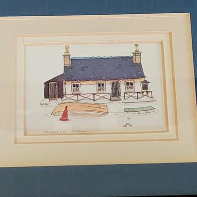 Lot of 8 Small Wood Framed Art