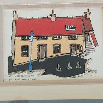 Lot of 8 Small Wood Framed Art
