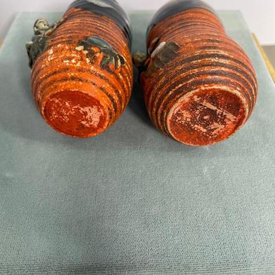 2 Antique Japanese Sumida Gawa Vases