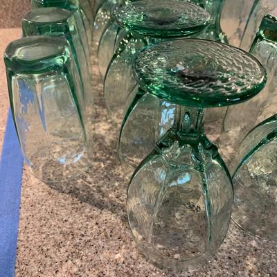 Vintage Green Glasses Lot
