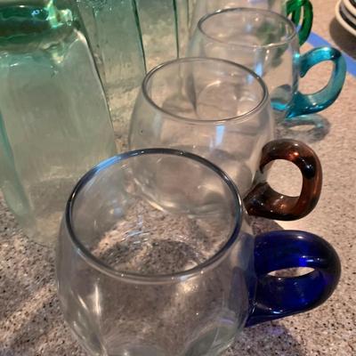 Vintage Green Glasses Lot