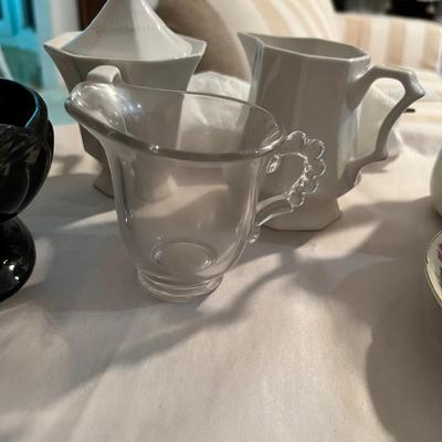 Imperial Glass Candlewick open sugar and creamer set 1940-1950s