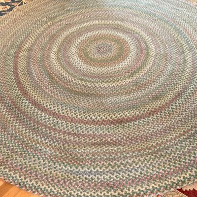 Large Round Braided Ducks Unlimited Rug