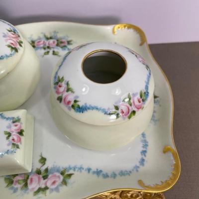 4 Piece Bavarian Porcelain Dresser Set