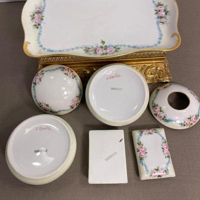 4 Piece Bavarian Porcelain Dresser Set