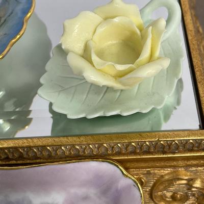 Granny Chic Tray and Candlestick holders