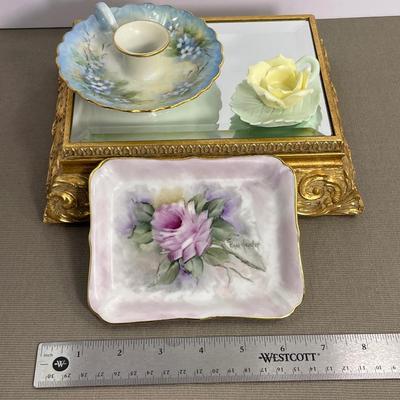 Granny Chic Tray and Candlestick holders