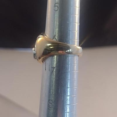 14 Karat Yellow and White Gold and Gemstone Ring- Size 6 1/4- Approx Weight 9.8 Grams (#23)