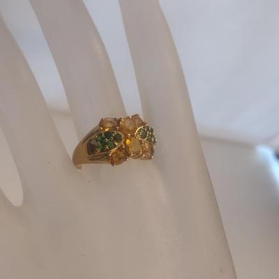 10 Karat Yellow Gold and Gemstone Ring- Size 9- Approx Weight 4.3 Grams (#24)