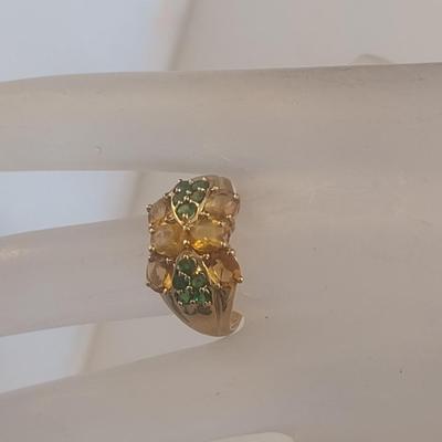 10 Karat Yellow Gold and Gemstone Ring- Size 9- Approx Weight 4.3 Grams (#24)