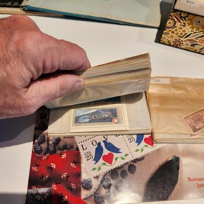 Large Lot of United States Postage Stamp Collection, Original 1970's Mint Sets , Sheets , Recipe Box Jammed with Unused Stamps