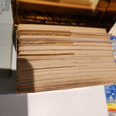 Large Lot of United States Postage Stamp Collection, Original 1970's Mint Sets , Sheets , Recipe Box Jammed with Unused Stamps