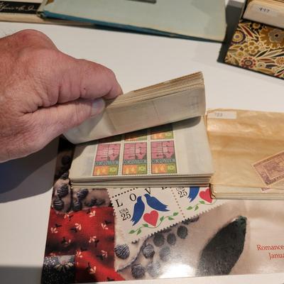 Large Lot of United States Postage Stamp Collection, Original 1970's Mint Sets , Sheets , Recipe Box Jammed with Unused Stamps