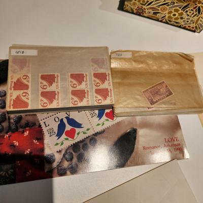 Large Lot of United States Postage Stamp Collection, Original 1970's Mint Sets , Sheets , Recipe Box Jammed with Unused Stamps