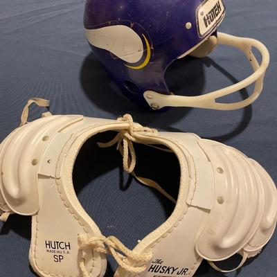 Vintage kids Vikings helmet and shoulder pads