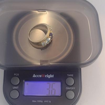 10 Karat Yellow Gold and Gemstone Ring- Size 8- Approx Weight 3.6 Grams (#25)