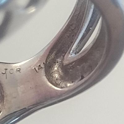 14 Karat White Gold and Gemstone Ring- Size 6 1/4- Approx Weight 8.5 Grams (#26)