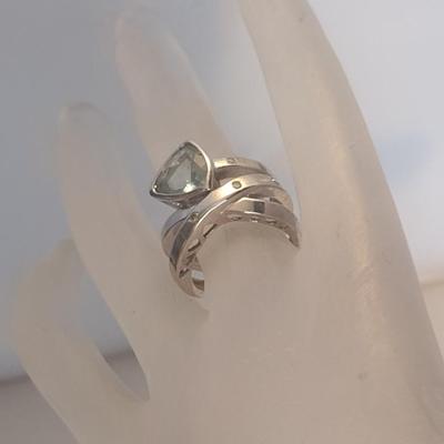 14 Karat White Gold and Gemstone Ring- Size 6 1/4- Approx Weight 8.5 Grams (#26)