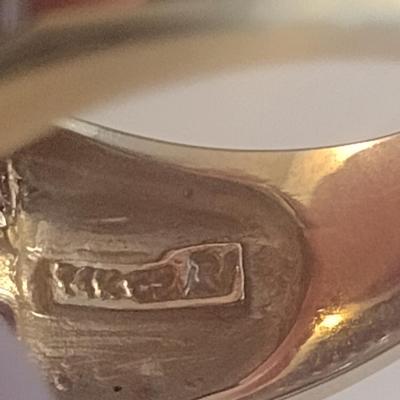 14 Karat White Gold and Cubic Zirconia Ring- Size 6- Approx Weight 8.3 Grams (#27)