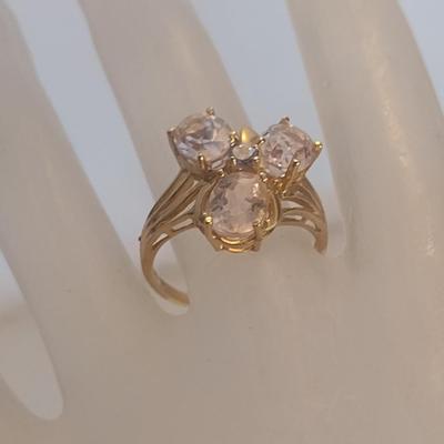 14 Karat Yellow Gold and Gemstone Ring- Size 8- Approx Weight 4.6 Grams (#30)