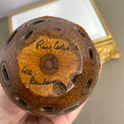 Vintage Australian Banksia Nut Wooden Vase