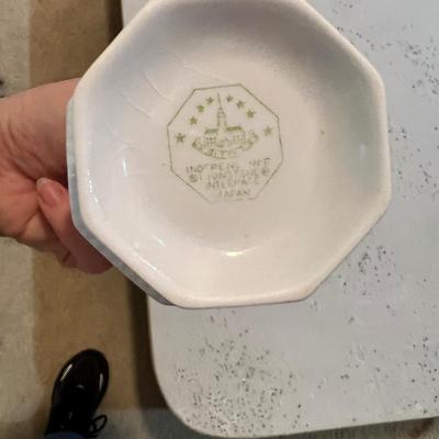 Vintage Independence Ironstone Interpeace Japan 1776 sugar and creamer set