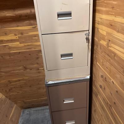 2 filing cabinets