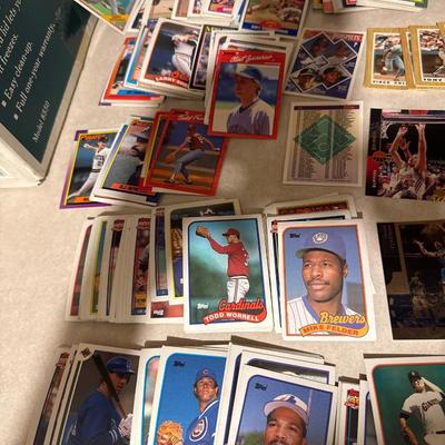 Baseball, football and hockey cards