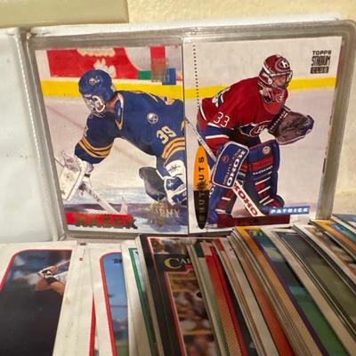 Baseball, football and hockey cards