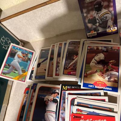 Baseball, football and hockey cards
