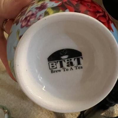 BTaT Brew To A Tea BLUE rose teacup