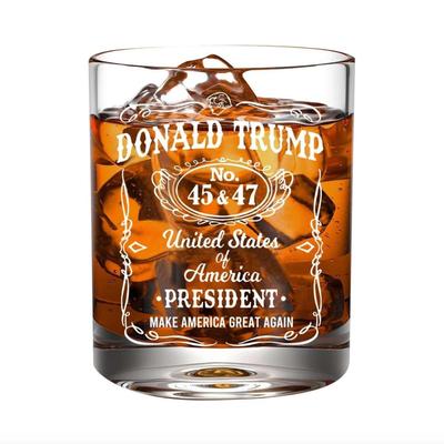 2025 Engraved Trump President No.45&47 Whiskey Glass Make America Great Again