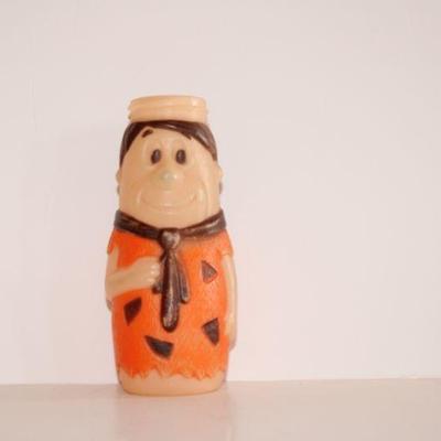Vintage Evenflo Flintstones Baby Bottle Barney Rubble Hanna Barbera 1977